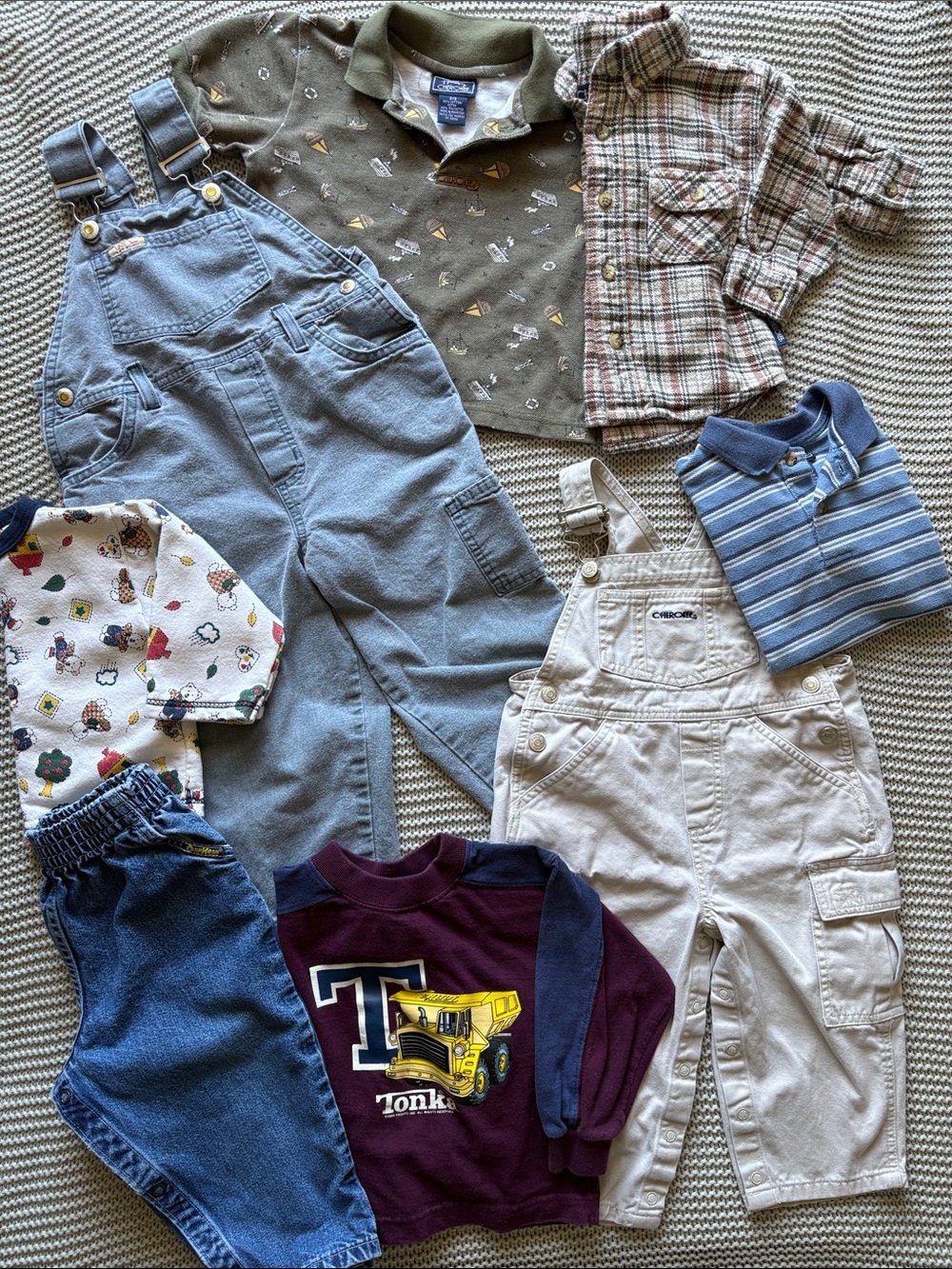 Vintage/Y2K Mixed Outfits Bundle of 8 Pieces Boys or Gender Neutral Size 18m-3t
